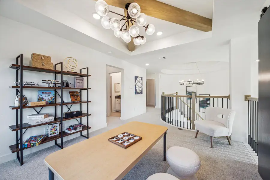 Furnished interior in a model home at Meridiana - 50' in Manvel (Image 15). Furnished interior in a model home at Meridiana - 50' in Manvel (Image 15).