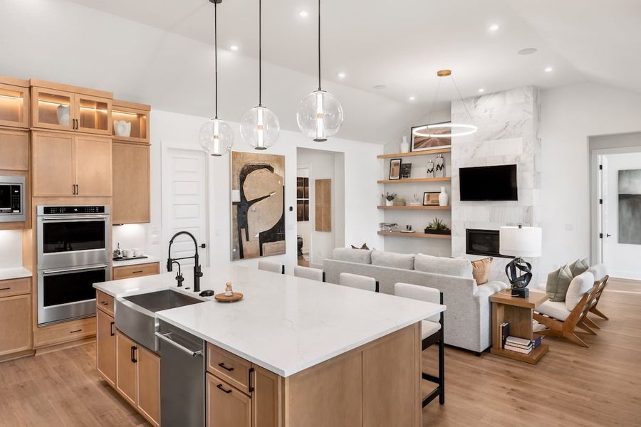 Furnished interior in a model home at Persimmon in Buda (Image 4).