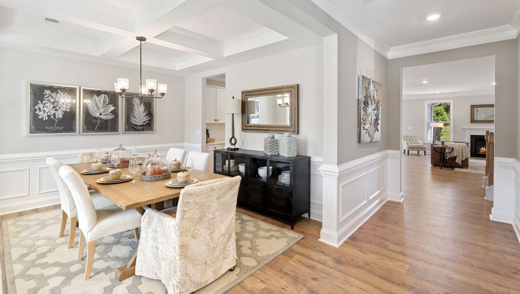 Furnished interior in a model home at Hunters Creek in Greenwood (Image 9).