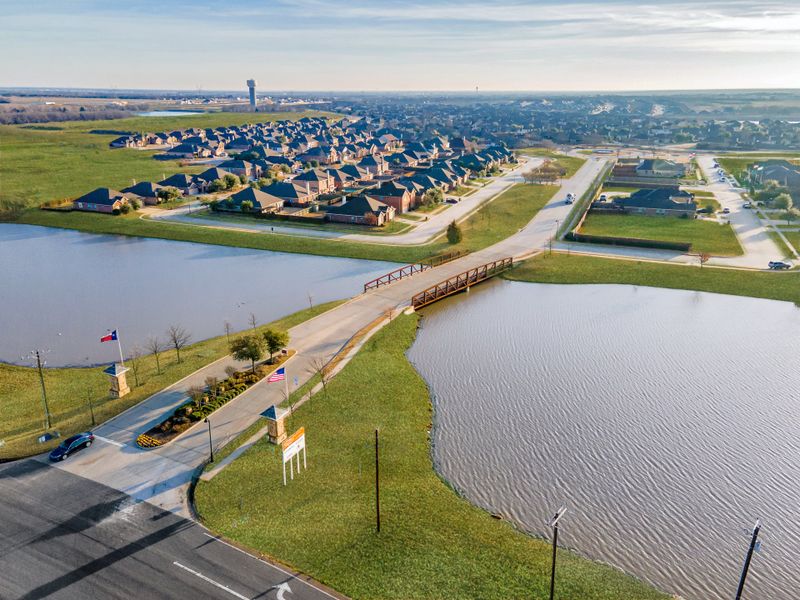 Aerial view of the Verandah community in Royse City, TX, showing layout and nearby surroundings (Image 11).