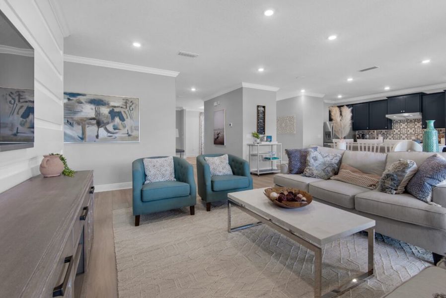 Furnished interior in a model home at Natureview in Freeport (Image 8). Furnished interior in a model home at Natureview in Freeport (Image 8).