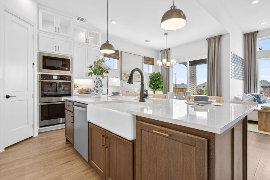 Furnished interior in a model home at Wildflower Ranch in Fort Worth (Image 83).