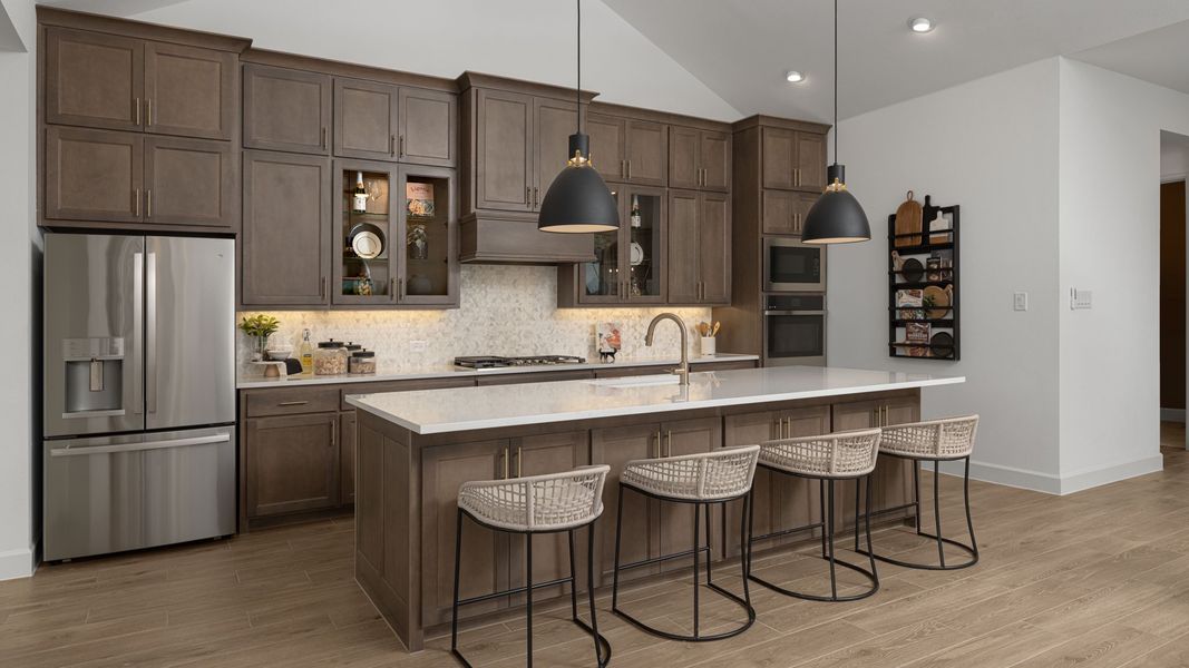 Furnished interior in a model home at Terraces 62' in Rockwall (Image 6). Furnished interior in a model home at Terraces 62' in Rockwall (Image 6).