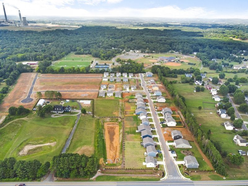 Aerial view of the Cherry Glen community in Euharlee, GA, showing layout and nearby surroundings (Image 12).