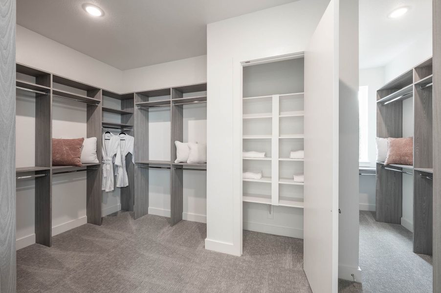 Furnished interior in a model home at Bridgeland in Cypress (Image 28).