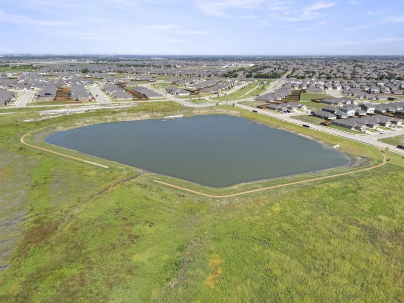 Aerial view of the Walden Pond community in Forney, TX, showing layout and nearby surroundings (Image 9).