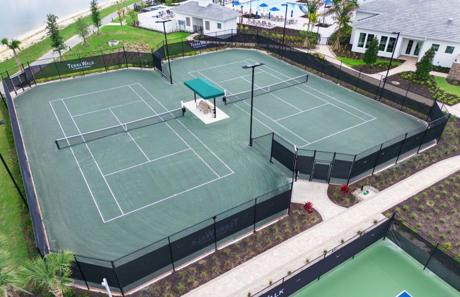 2 tennis courts in this new construction home community in Babcock Ranch, Florida