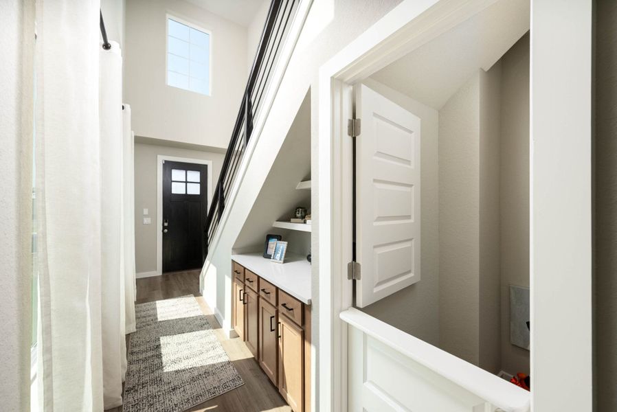 Furnished interior in a model home at Talley Fields in San Antonio (Image 27).