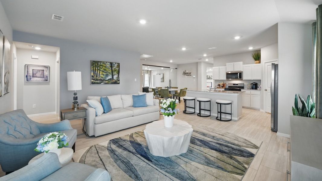 Furnished interior in a model home at Hickory Grove in Krum (Image 30).