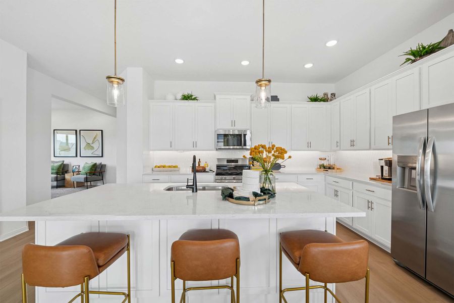 Furnished interior in a model home at Austin Point in Richmond (Image 5).