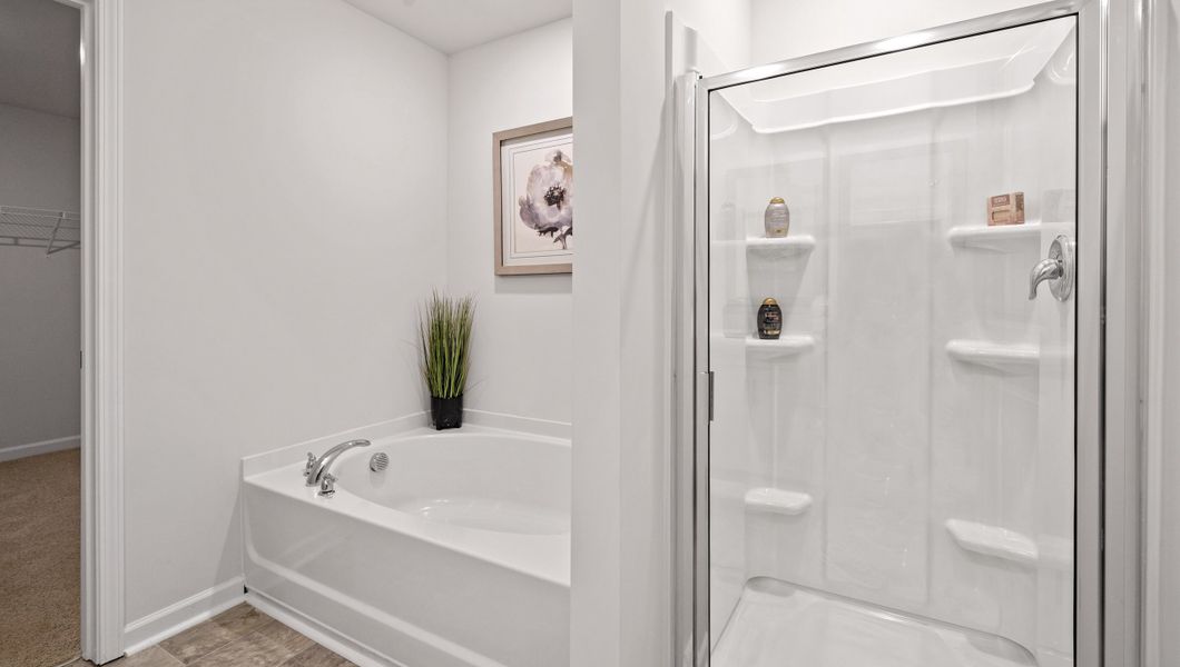 Furnished interior in a model home at Brookside Farms in Greer (Image 26).