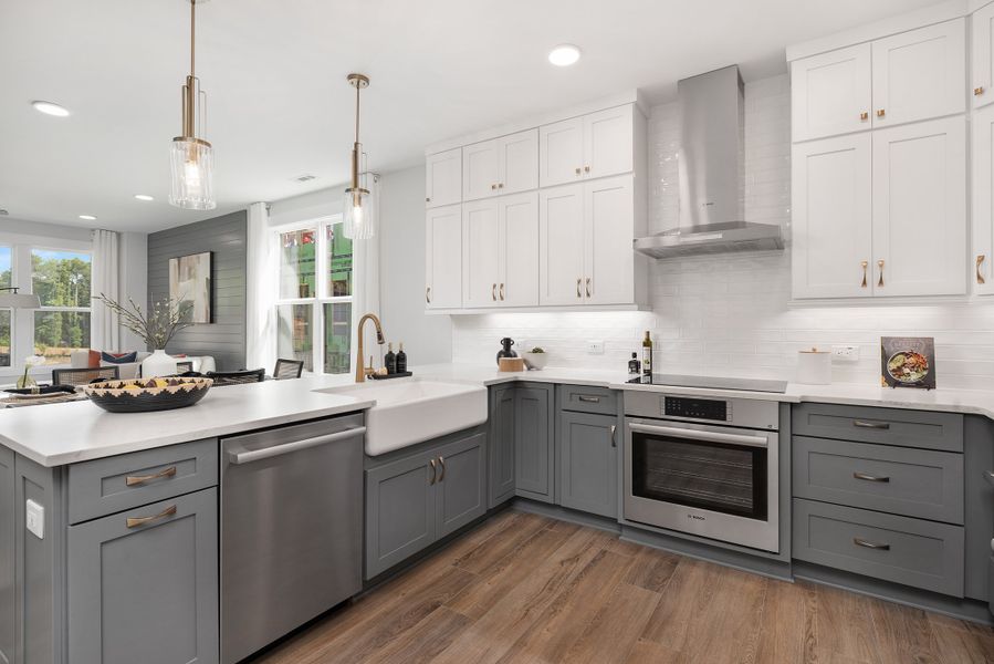 Furnished interior in a model home at Parc at Bradley Farm in Apex (Image 2).