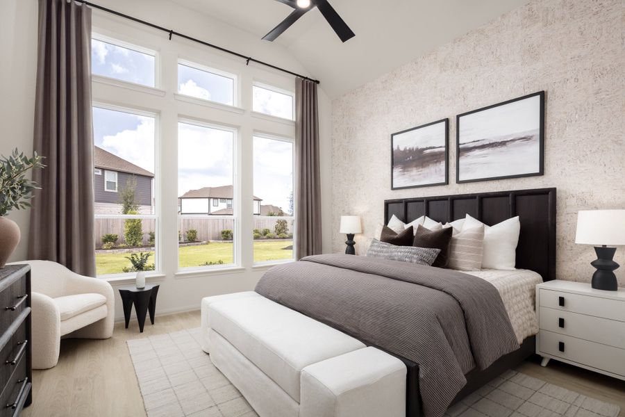 Furnished interior in a model home at Bridgeland in Cypress (Image 11).