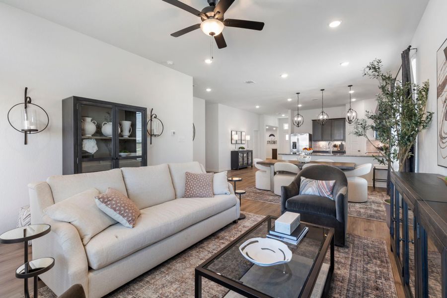 Furnished interior in a model home at Warrior's Legacy in Nolanville (Image 4). Furnished interior in a model home at Warrior's Legacy in Nolanville (Image 4).