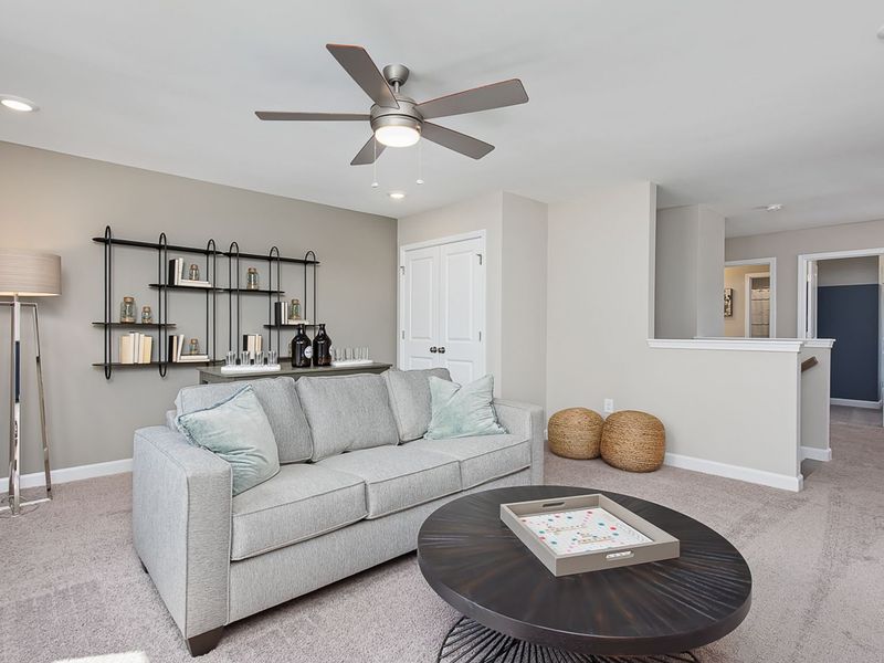 Furnished interior in a model home at Woodland Crossing in Zebulon (Image 27). Furnished interior in a model home at Woodland Crossing in Zebulon (Image 27).