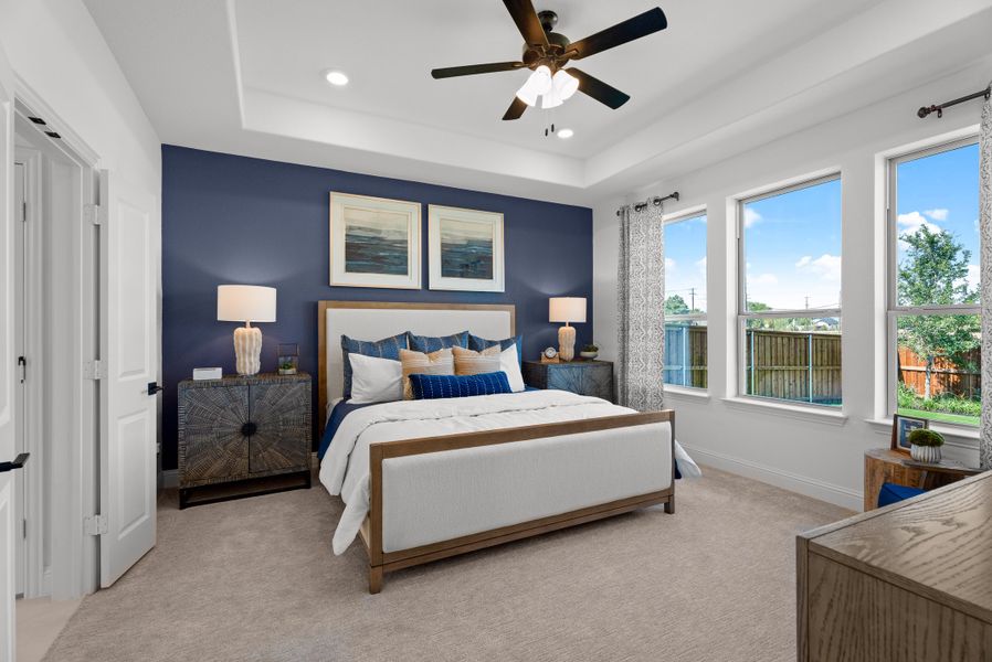 Furnished interior in a model home at Brookville Estates in Forney (Image 5).