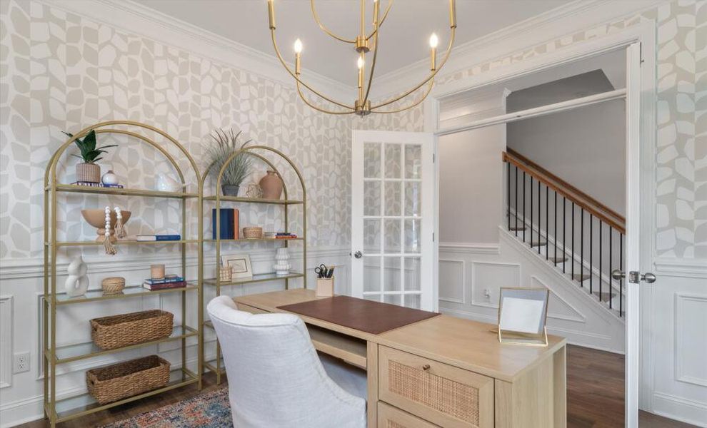 Furnished interior in a model home at Parker's Preserve in Ridgeville (Image 7).