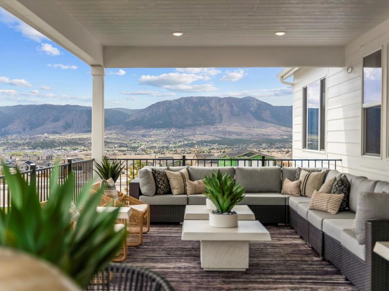 Furnished interior in a model home at Jackson Creek in Monument (Image 3).