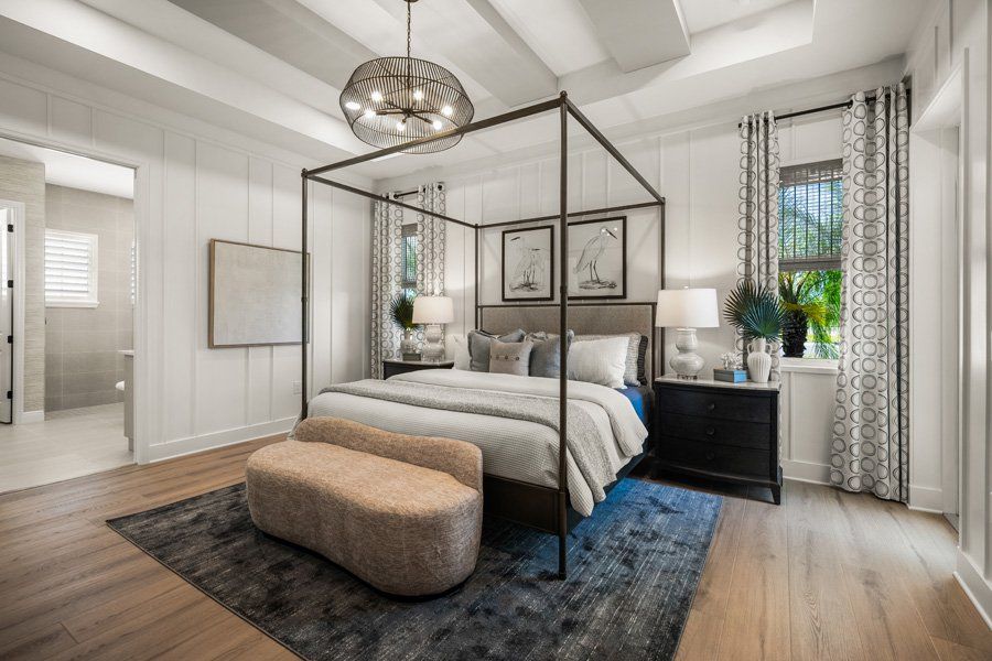 Furnished interior in a model home at Shellstone at Waterside in Sarasota (Image 28).
