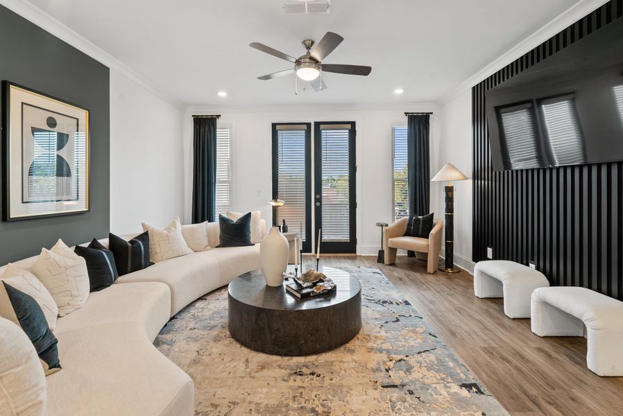 Furnished interior in a model home at IveyBrooke in Alpharetta (Image 11).