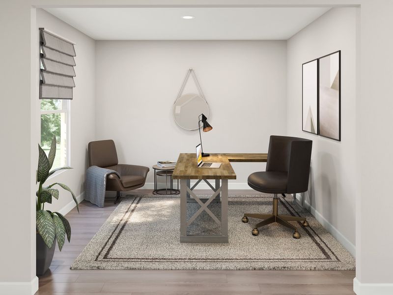 Furnished interior in a model home at River Run in Mount Airy (Image 6).