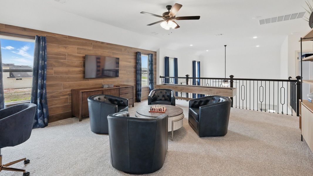 Furnished interior in a model home at Westridge Journey in McKinney (Image 33).