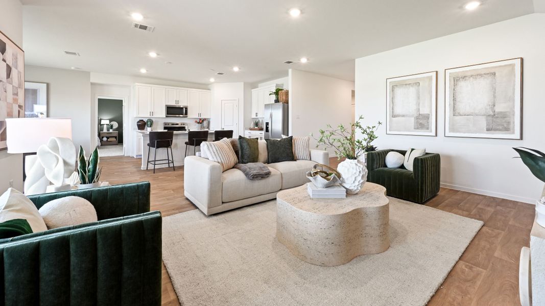 Furnished interior in a model home at Westward Pointe in Sealy (Image 41).