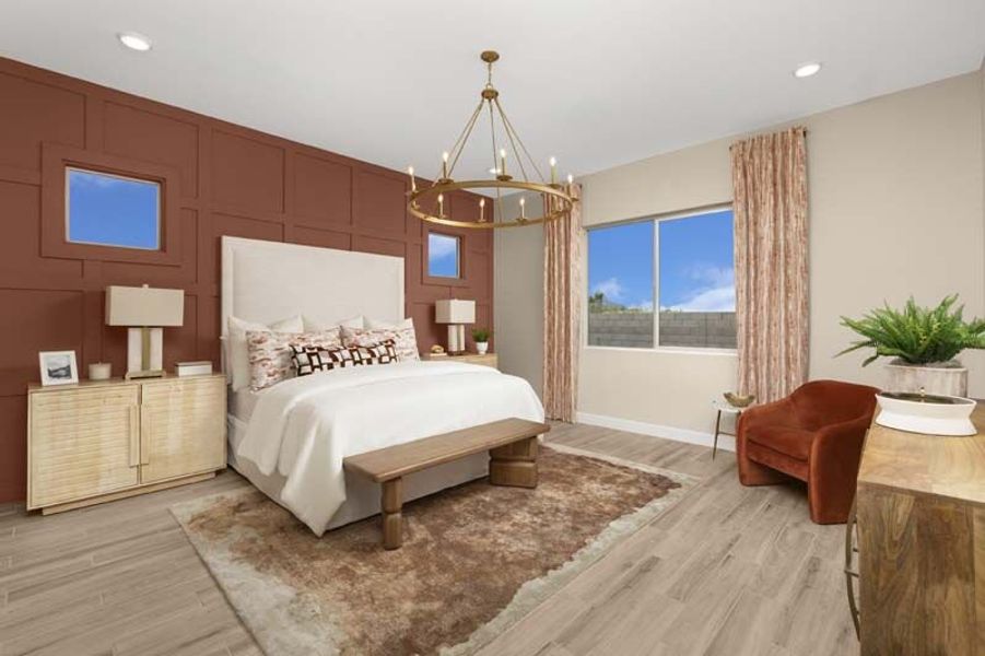 Furnished interior in a model home at Silverbell Ridge in Tucson (Image 19). Furnished interior in a model home at Silverbell Ridge in Tucson (Image 19).