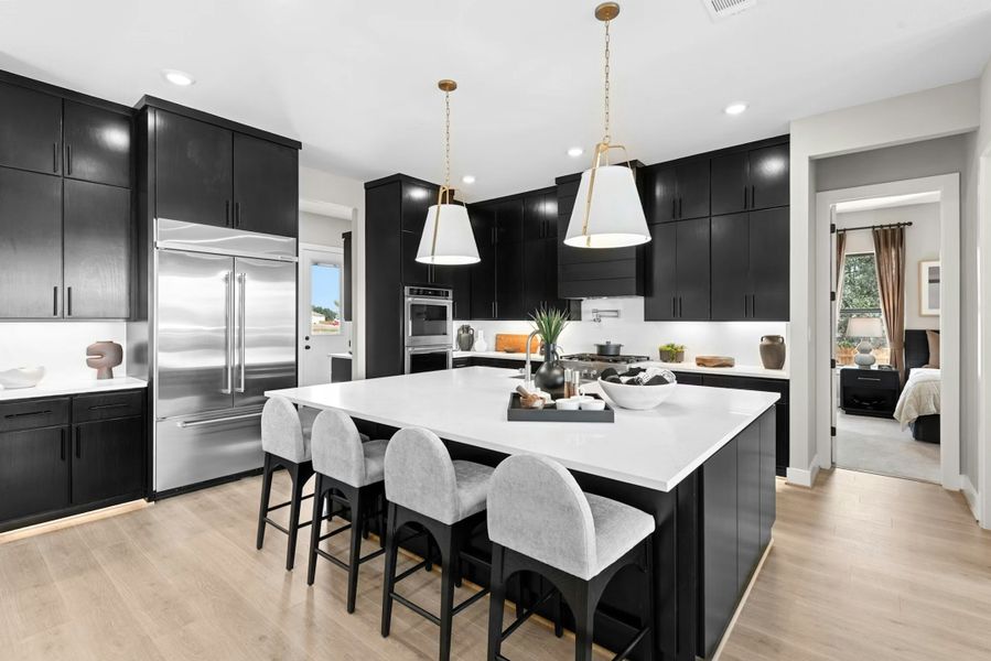 Furnished interior in a model home at Caliterra in Dripping Springs (Image 30).