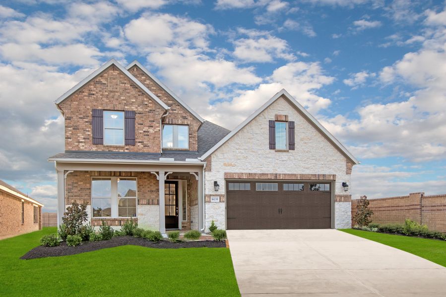 Front exterior of a home in the Mavera: Heritage Collection community, located in Conroe, TX (Image 4).