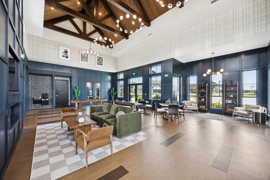 Inside the community center at Windmore