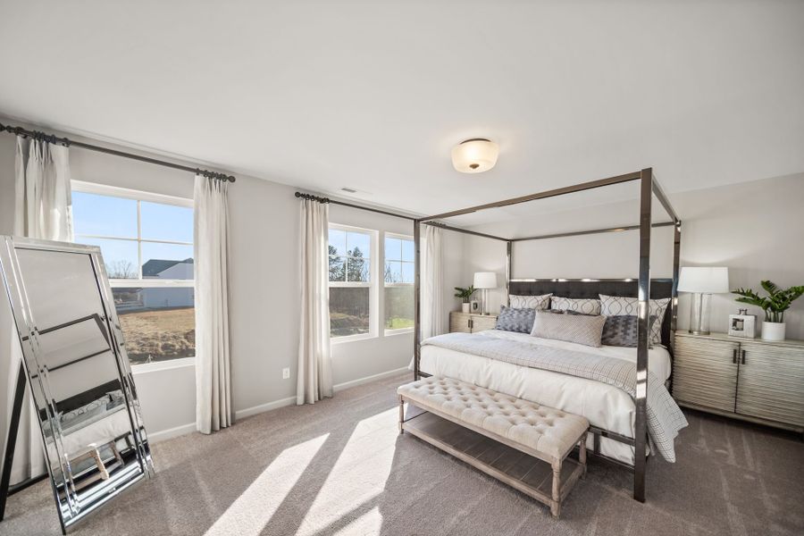 Furnished interior in a model home at Haven at Rocky River in Concord (Image 37).