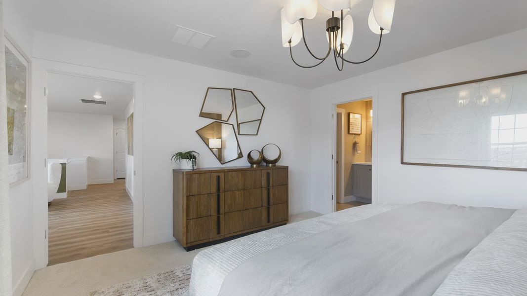 Furnished interior in a model home at Windler Single Family Homes in Aurora (Image 18).