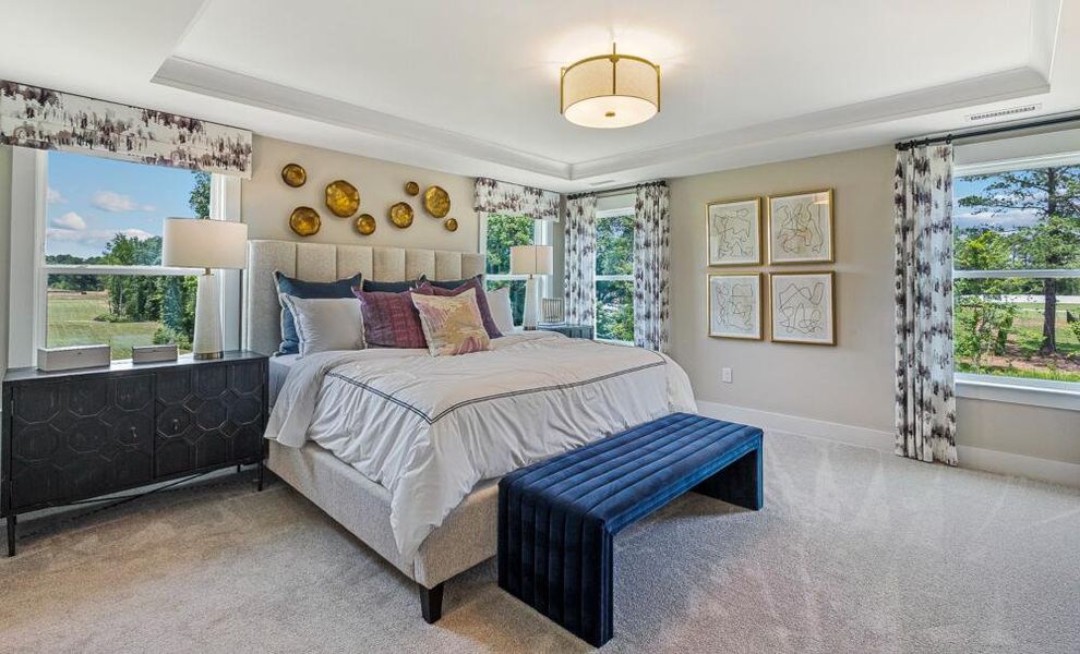 Furnished interior in a model home at High Springs in Clayton (Image 37). Furnished interior in a model home at High Springs in Clayton (Image 37).