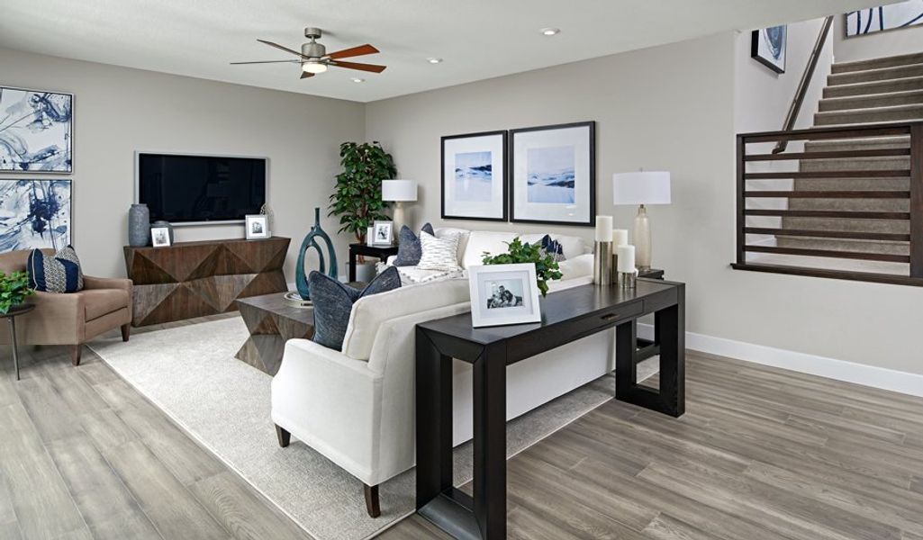 Furnished interior in a model home at Paint Brush Hills in Peyton (Image 23).