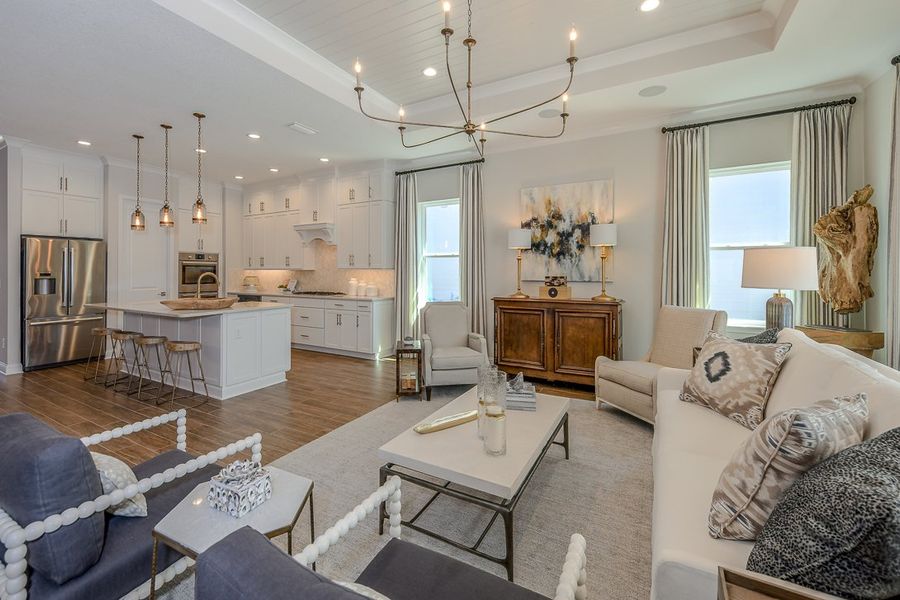 Furnished interior in a model home at Heritage Trace in Nocatee in Ponte Vedra (Image 38). Furnished interior in a model home at Heritage Trace in Nocatee in Ponte Vedra (Image 38).