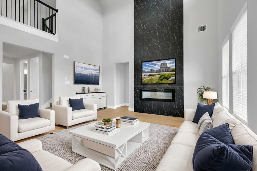 Furnished interior in a model home at Westside Preserve in Midlothian (Image 6).