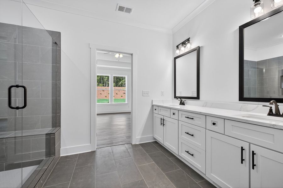 Furnished interior in a model home at Pinegate in Covington (Image 9).