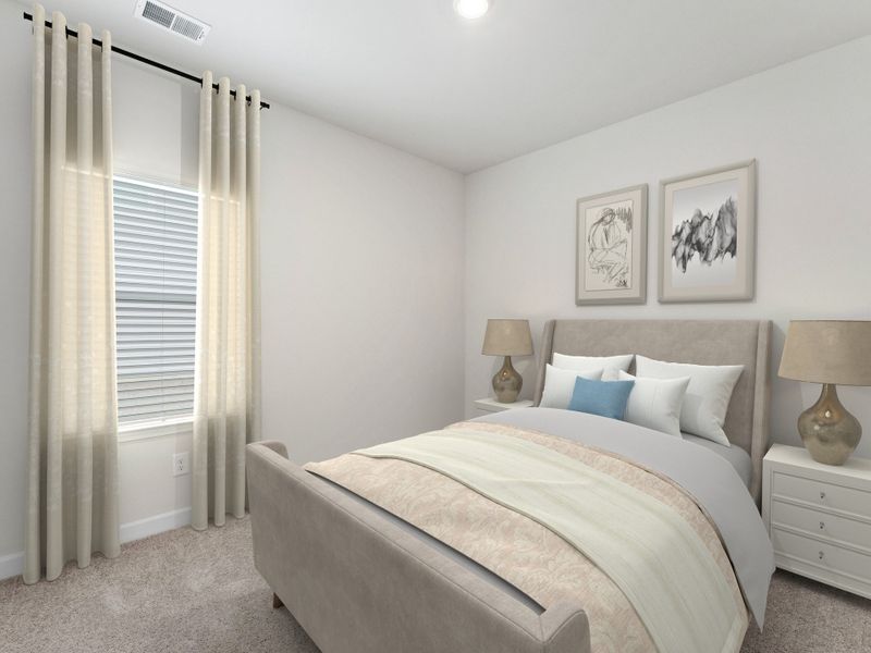 Furnished interior in a model home at Russell Grove - Willows Series in Charlotte (Image 8). Furnished interior in a model home at Russell Grove - Willows Series in Charlotte (Image 8).