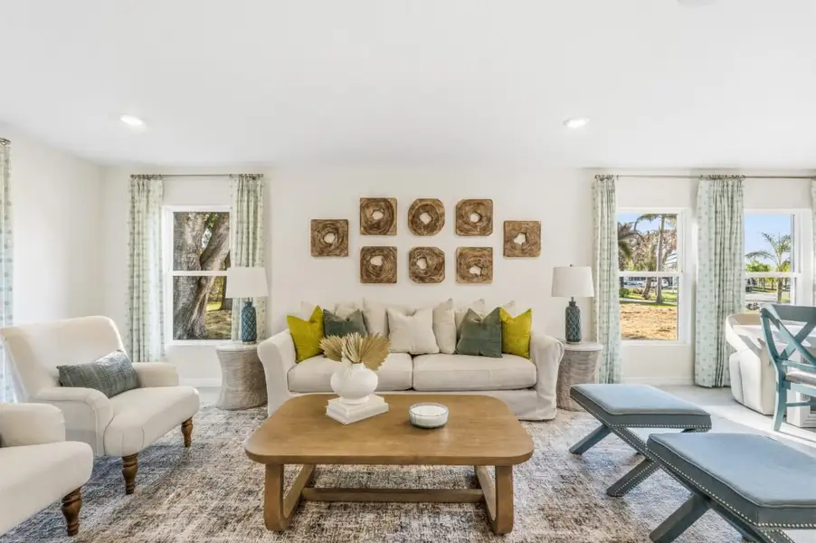 Furnished interior in a model home at Spanish Lakes in Port St. Lucie (Image 7).