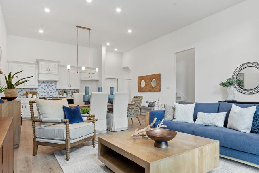 Furnished interior in a model home at Cottonwood Creek in Rowlett (Image 32).