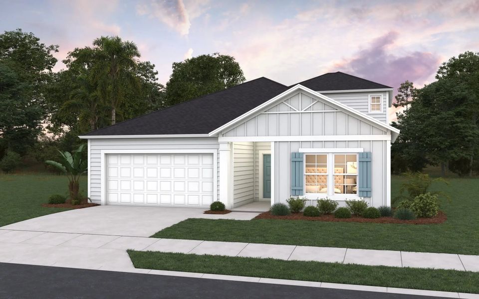 Front exterior of a home in the Jennings Farm 60' community, located in Middleburg, FL (Image 16). Front exterior of a home in the Jennings Farm 60' community, located in Middleburg, FL (Image 16).