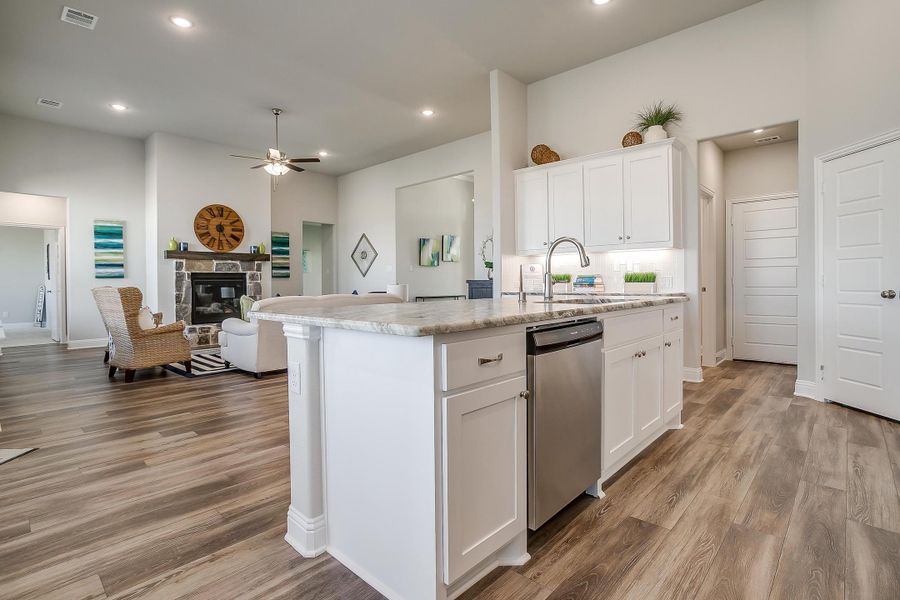 Furnished interior in a model home at Creekview Farms in Greenville (Image 20).