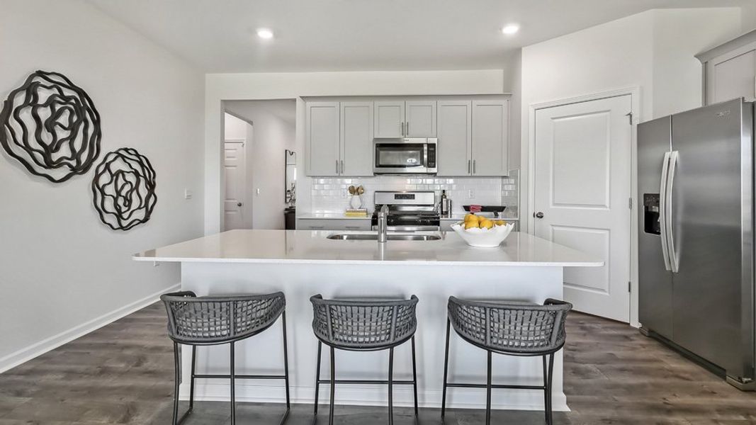 Furnished interior in a model home at The Reserve at Prestleigh in Wake Forest (Image 58).