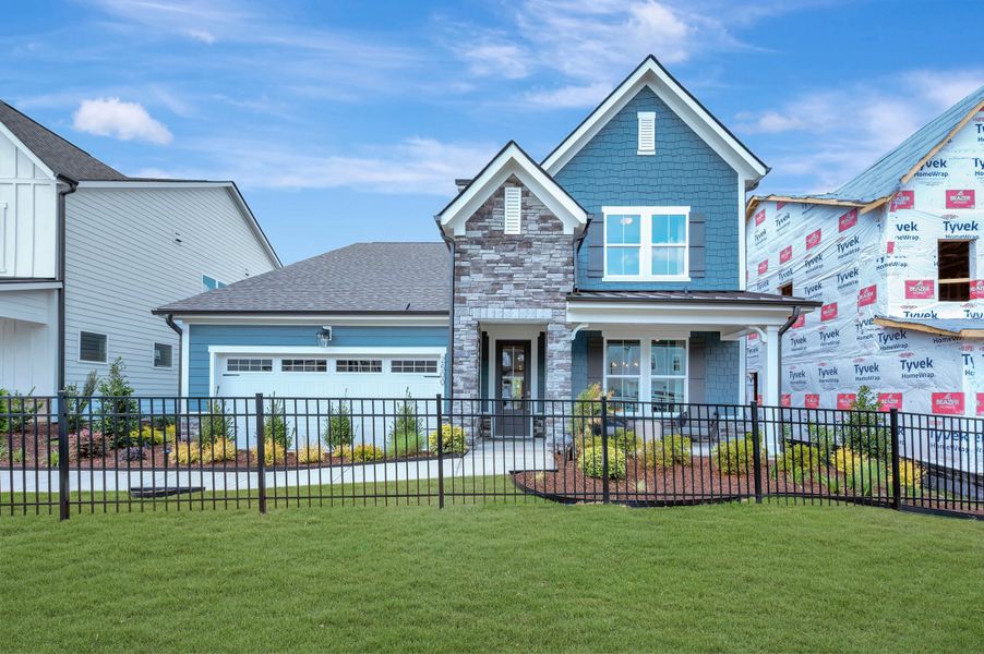 Front exterior of a home in the Friendship Village community, located in Apex, NC (Image 3).