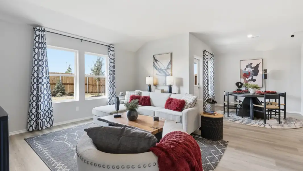 Furnished interior in a model home at Hadley Farms in Godley (Image 10).