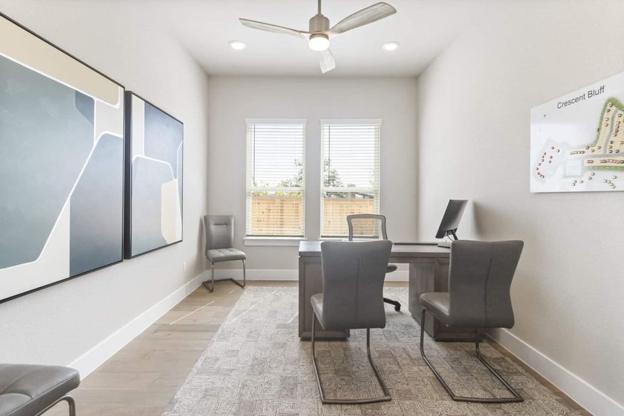 Furnished interior in a model home at Crescent Bluff in Georgetown (Image 30).