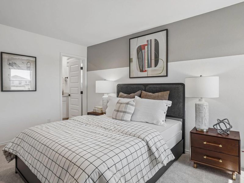 Furnished interior in a model home at Fairway Crossing in Converse (Image 21).