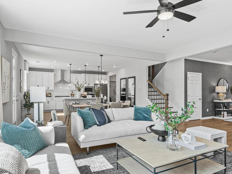 Furnished interior in a model home at Wehunt Meadows in Hoschton (Image 7).