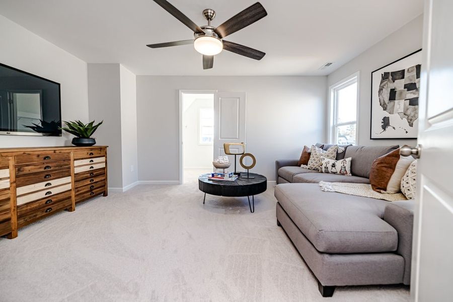 Furnished interior in a model home at The View in Durham (Image 34).